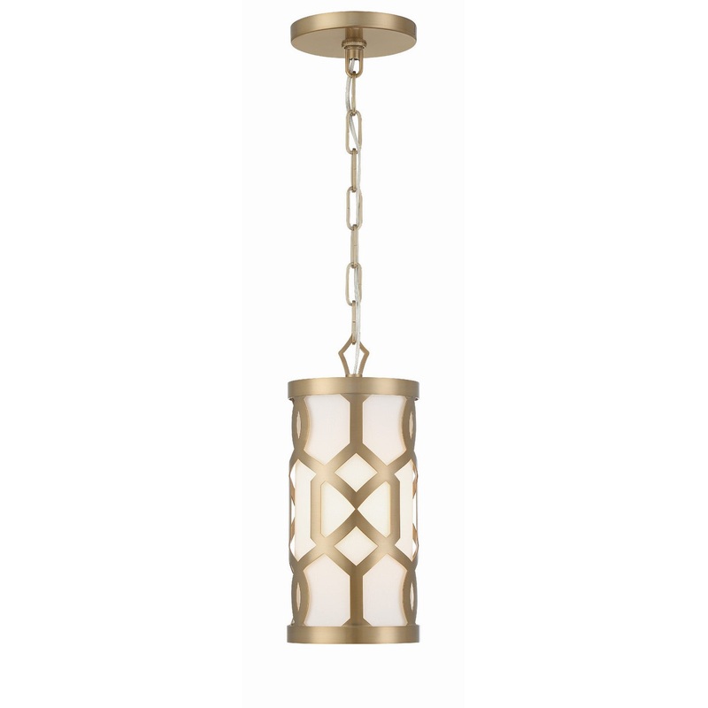 Crystorama 2260-AG Jennings One Light Pendant Aged Brass