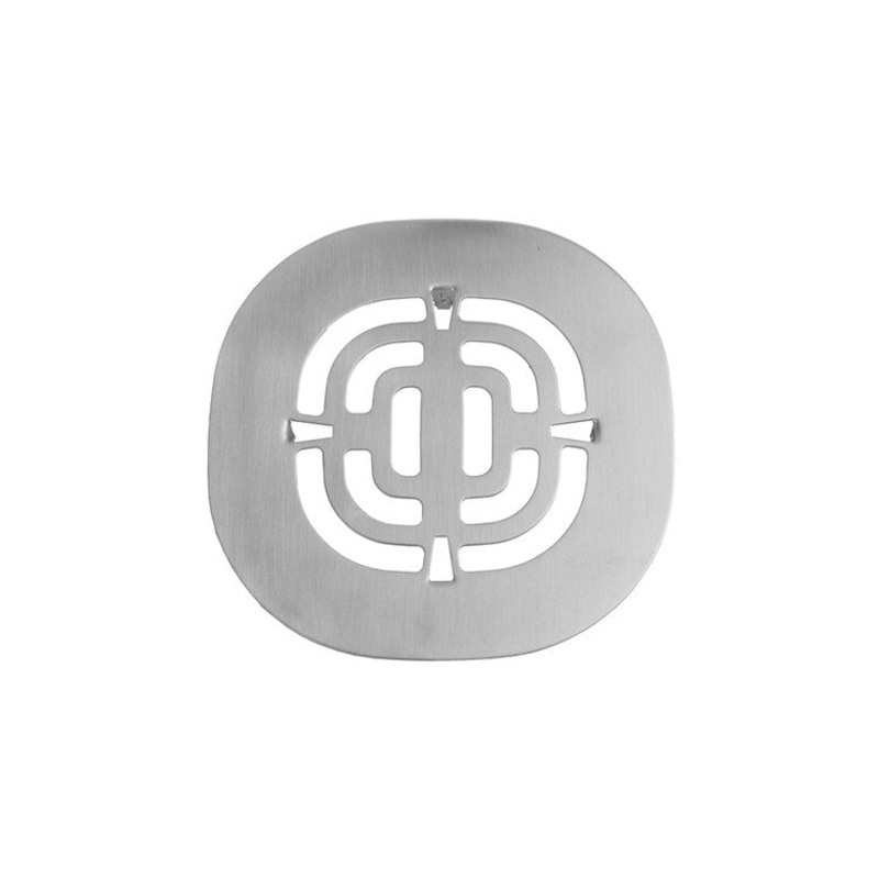 Drain Plate Snap in Shower 4-1/2 x 4-1/2 Inch Polished Chrome Brass Depth 1/16 Inch