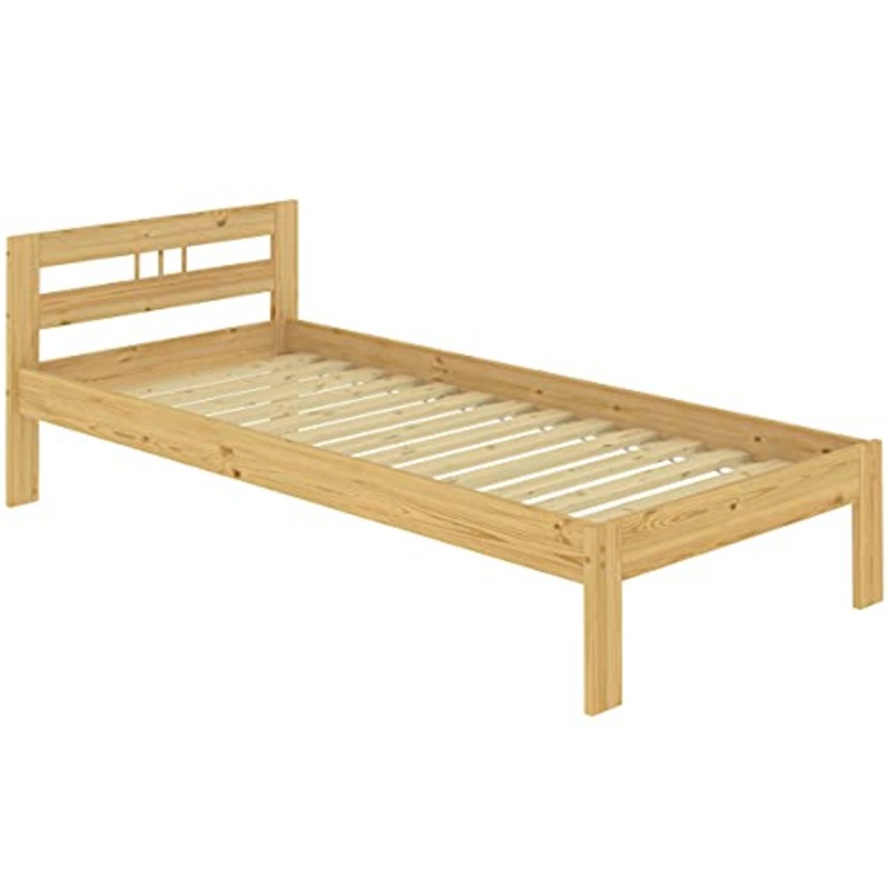 Erst-Holz Solido Letto Classico in Pino massello Laccato 80×200 con doghe rigide 60.64-08