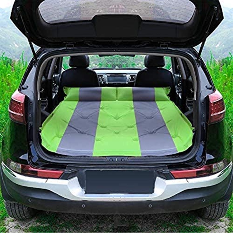 HongLianRiven Lettino da Viaggio Auto Gonfiabile Bed Auto Automatico Materasso Gonfiabile Car Bed Aria Cuscino Letto Matrimoniale Vapore Ispessita Pieghevole Letto Materassino 5-23 (Color : Green)