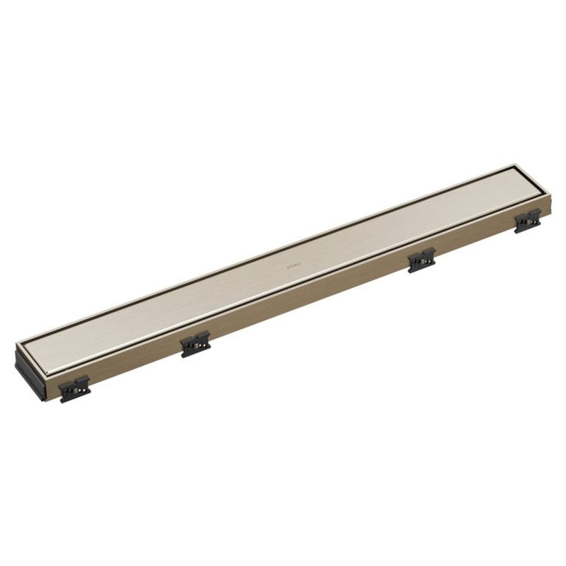 Linear Drain Reversible 24 Inch Brilliance Brushed Nickel Stainless Steel for Shower