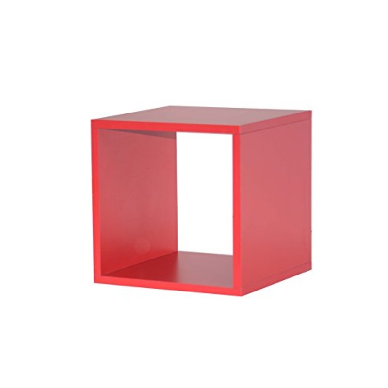 MeMi Me620ROS Cubo, Legno, Rosso, 35x35x35 cm