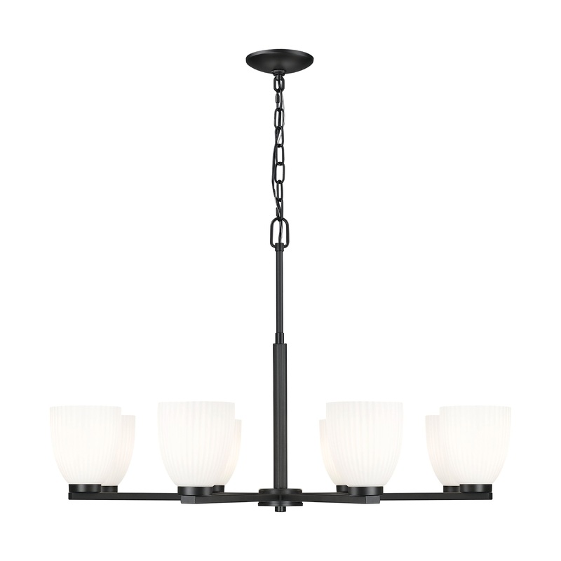 Naya 8-Light Chandelier Matte Black