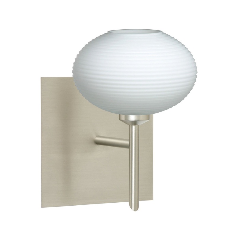 One Light Wall Sconce from the Lasso Collection in Satin Nickel Finish by Besa