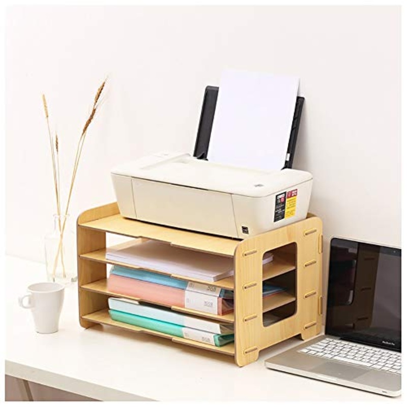 Schedario Classificatore Verticale Schedario, Classificatore Da Tavolo In Legno, 4 Strati Di Articoli Per Ufficio Creativi, Cartella Della Scatola Di Immagazzinaggio Di Libri A Pi Strati, Per Uso Uff