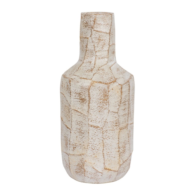 Vase from the Takko Collection in Slate Brown W/White Finish by Varaluz