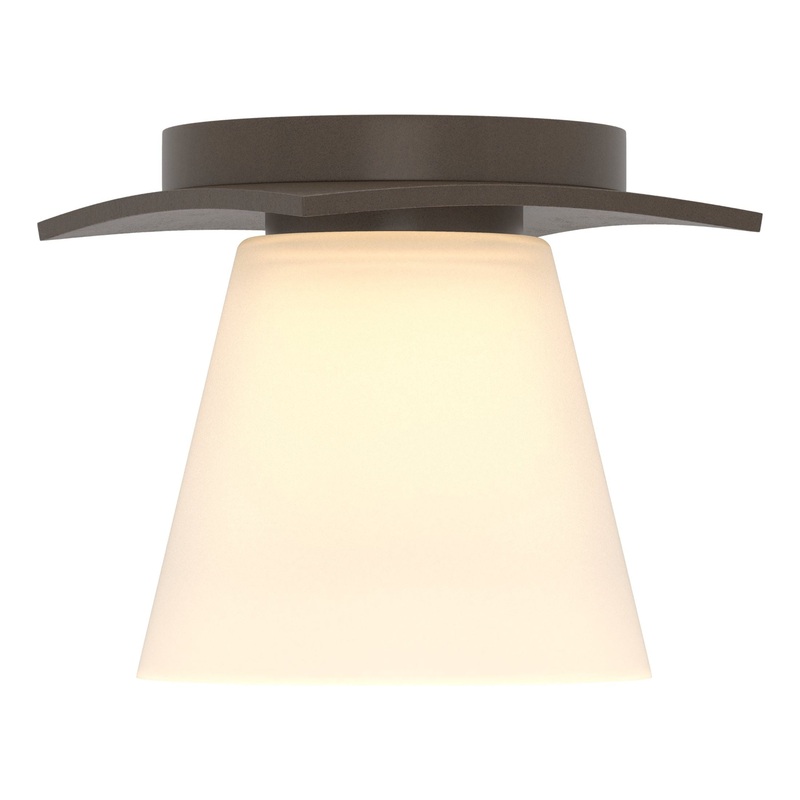 Wren Flush Mount Bronze Opal Glass (GG)