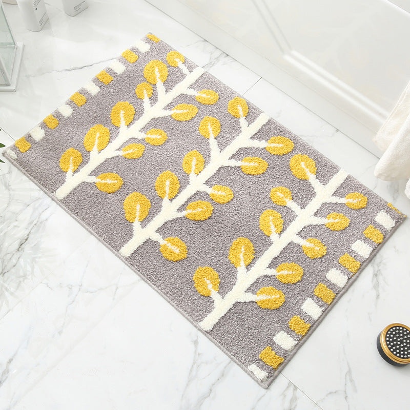 Autumn Jacquard Bathroom Mat – Super Absorbent Non-Slip Rug (40x60cm), Toilet Floor Mat for Bathroom/Bedroom/Entryway