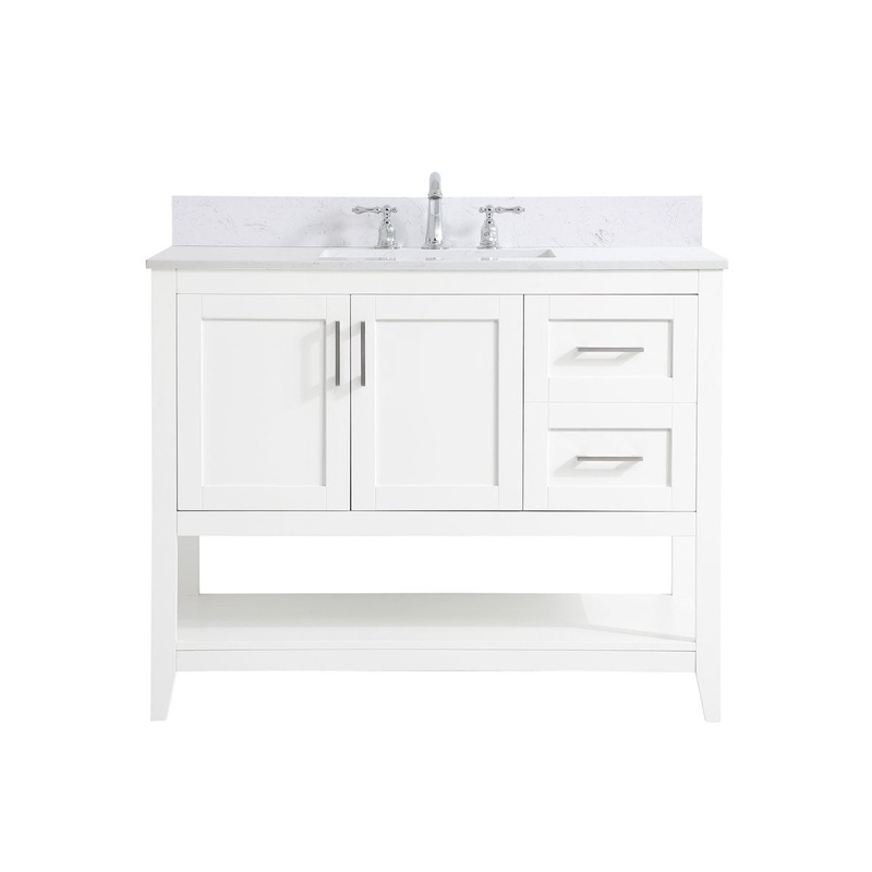 Bathroom Vanity Set from the Aubrey Collection in White Finish by Elegant Lighting