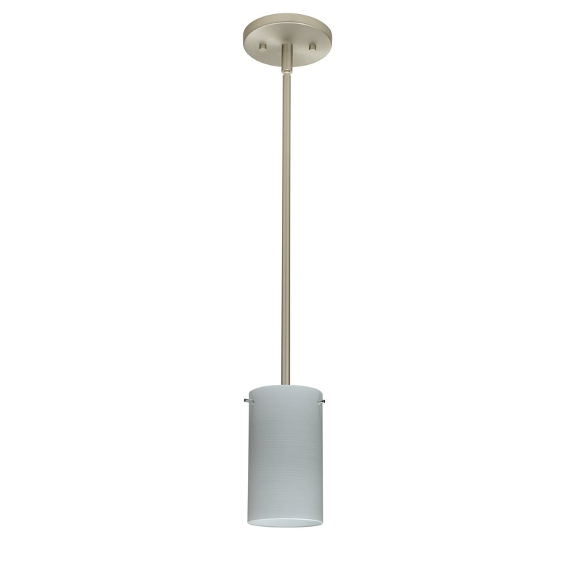 Besa 1TT-4404KR-MED-SN Stilo One Light Pendant Satin Nickel