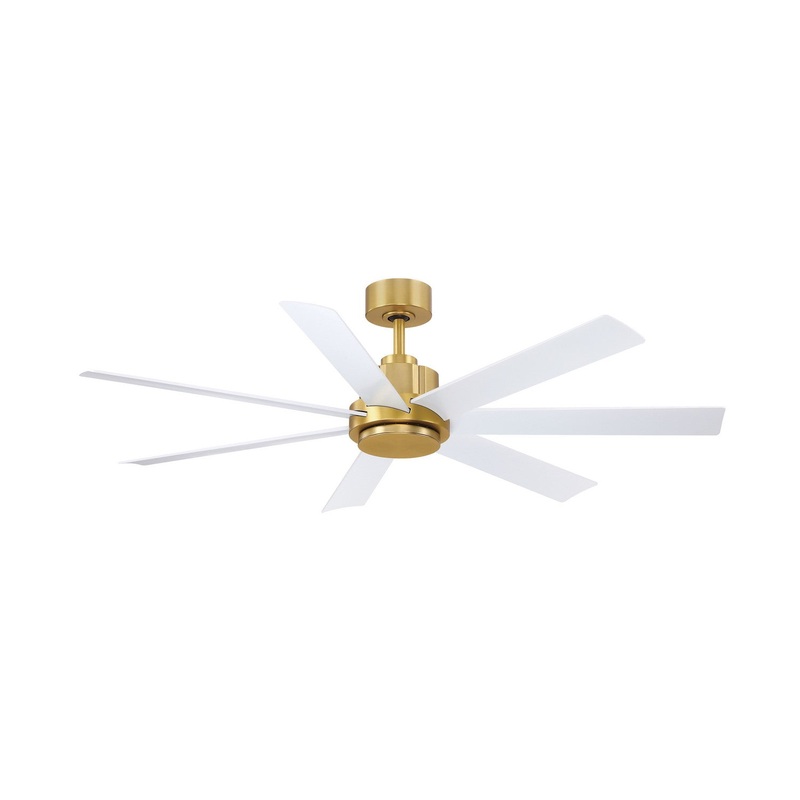 Fanimation FPD6865BSMW Pendry 56 56″ Ceiling Fan Brushed Satin Brass