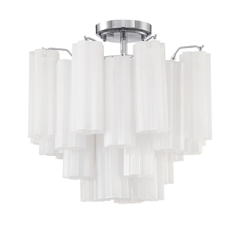 Four Light Semi Flush Mount from the Addis Collection in Polished Chrome Finish by Crystorama