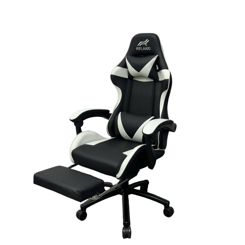 Gaming Chair With Headrest and Foot Rest – Pink