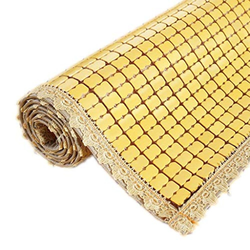 HKX Tappetino in bamb Tappetino Pieghevole Cuscino per Divano Estate Mahjong Mat Famiglia Tatami Mat Tappetino Yoga Antiscivolo Morbido e Confortevole (Colore: Beige, Dimensioni: 50 * 50 cm)