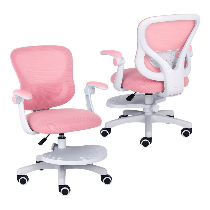 Kids Desk Chair – Children Office Study Seat with Footrest CILO – Pink