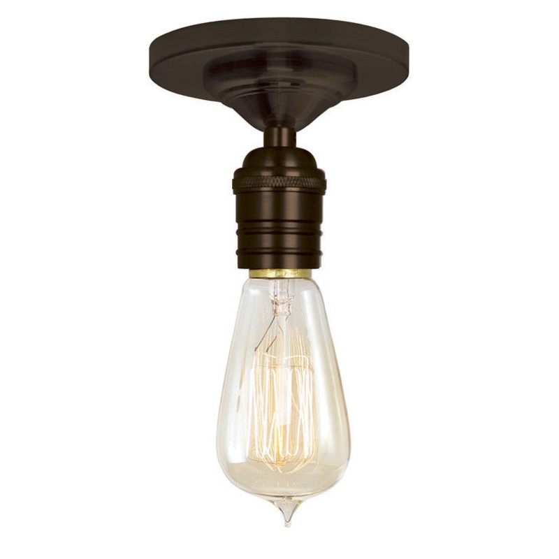 LED Ceiling Mount from the Retro Edison Collection in Bronze Finish by Stone Lighting