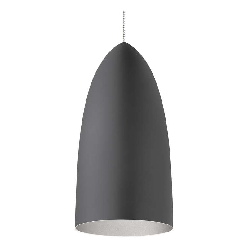 Mini Signal Pendant FreeJack Satin Nickel and Rubberized Gray/Platinum LED Bulb(s) included