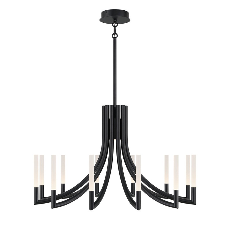Olette 12-Light 36″ Chandelier Black