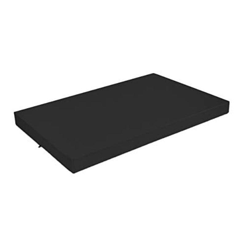 SuperKissen24. Materasso Cuscino per Bancale Divano Pallet 120×80 cm Seduta Impermeabile e Comodo per Divanetti da Esterno – Nero