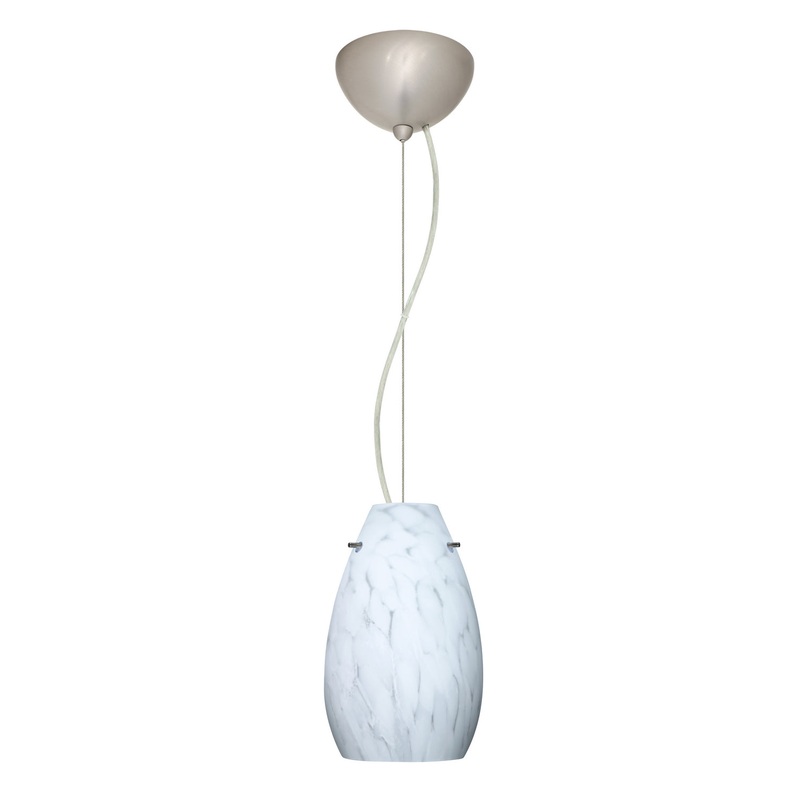 Besa 1KX-412619-LED-SN Pera One Light Pendant Satin Nickel