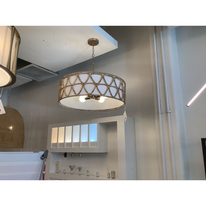 Four Light Pendant from the Tulum Collection in Matte Brass Finish by Capital Lighting (Clearance Display, Final Sale)