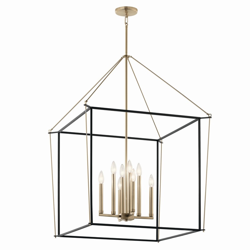 Kichler 52628CPZ Eight Light Foyer Pendant, Champagne Bronze