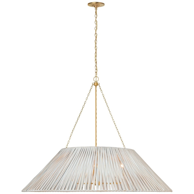 LED Pendant from the Corinne Collection in Soft Brass Finish by Visual Comfort Signature