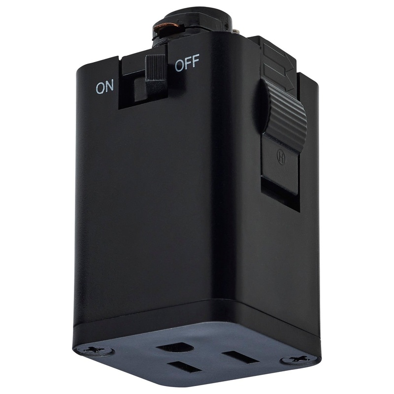 Outlet Track Adapter in Black Finish by Nuvo Lighting