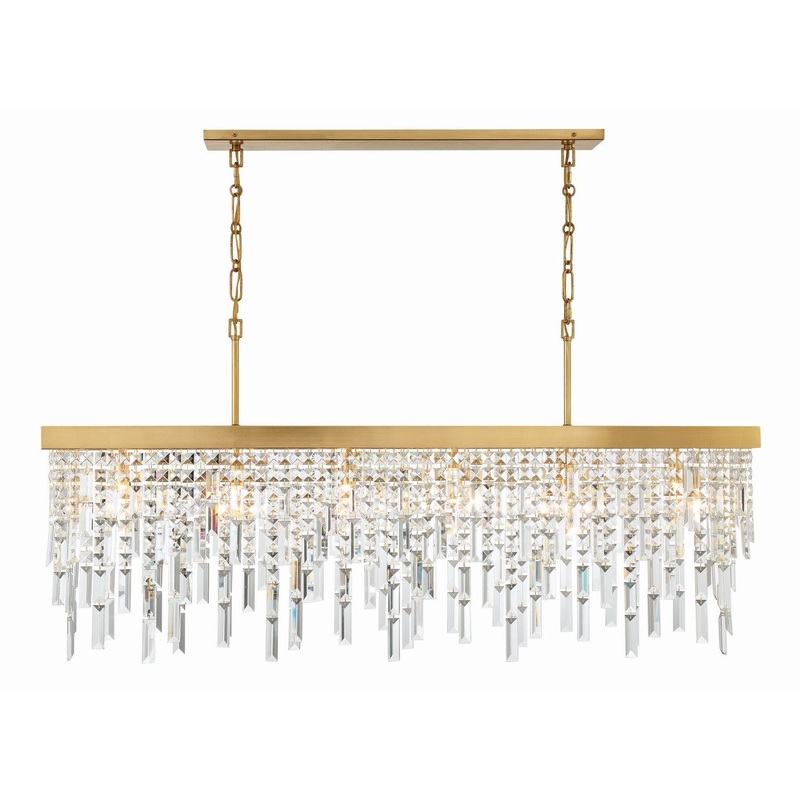 Six Light Chandelier from the Winfield Collection in Antique Gold Finish by Crystorama