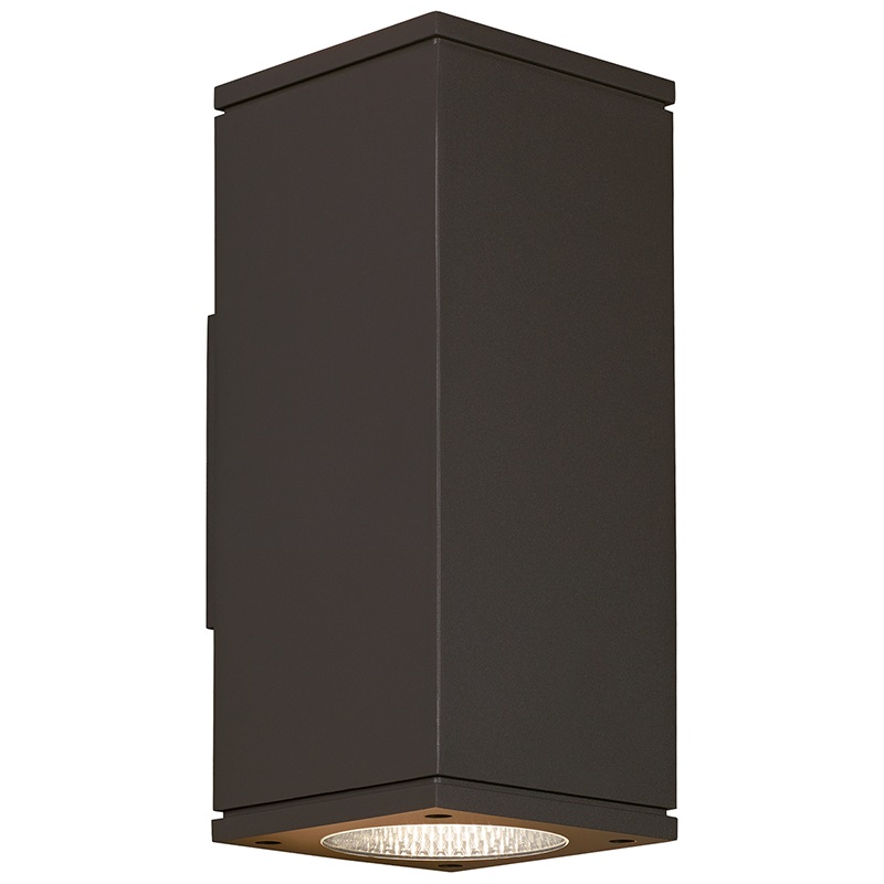 Tegel 12 Outdoor Wall Downlight Bronze 4000K / 10-Degree Beam None