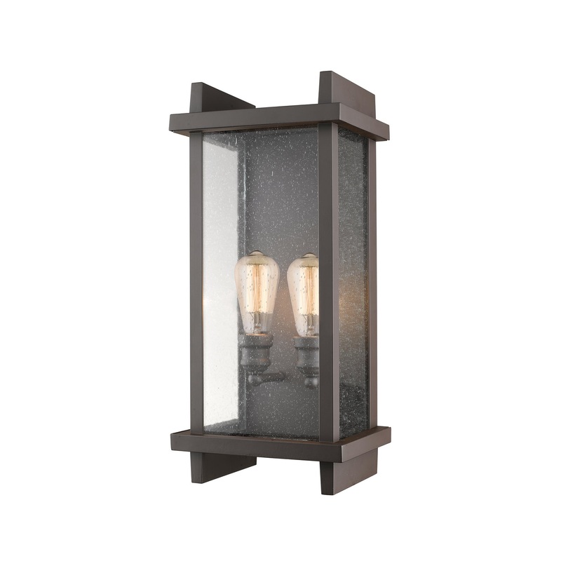 Two Light Outdoor Wall Sconce from the Fallow Collection in Deep Bronze Finish by Z-Lite