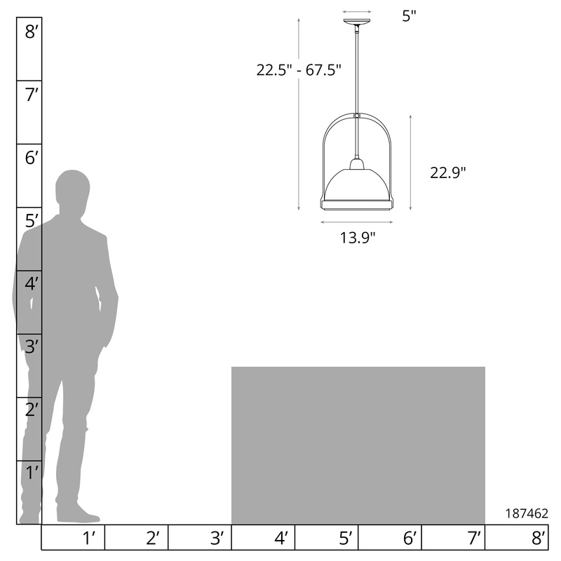 Atlas Small Pendant Modern Brass White