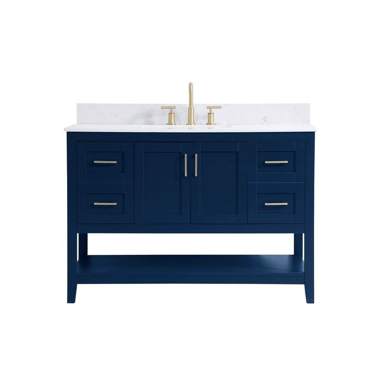 Bathroom Vanity Set from the Aubrey Collection in Blue Finish by Elegant Lighting