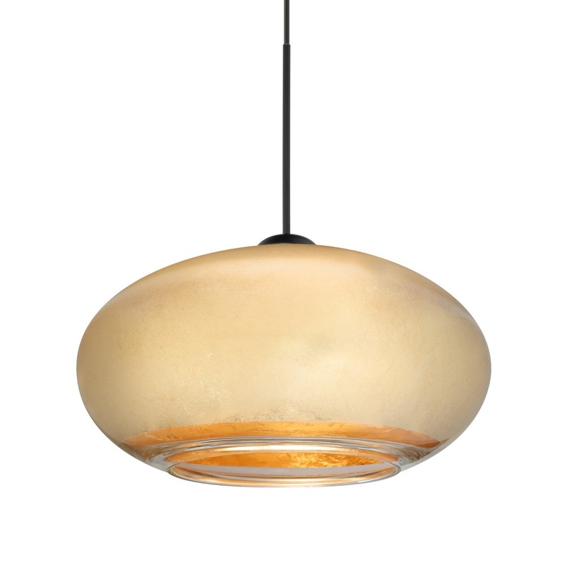 Besa 1XT-2492GF-BK Besa Brio 7 Pendant One Light Pendant Black