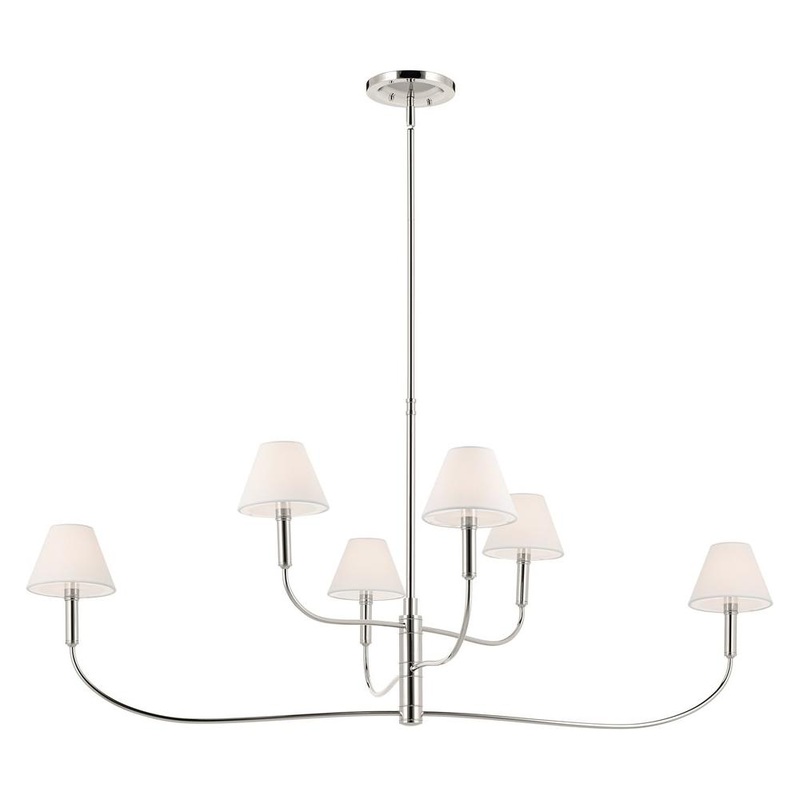 Eadie 51.5″ 6-Light Chandelier Polished Nickel