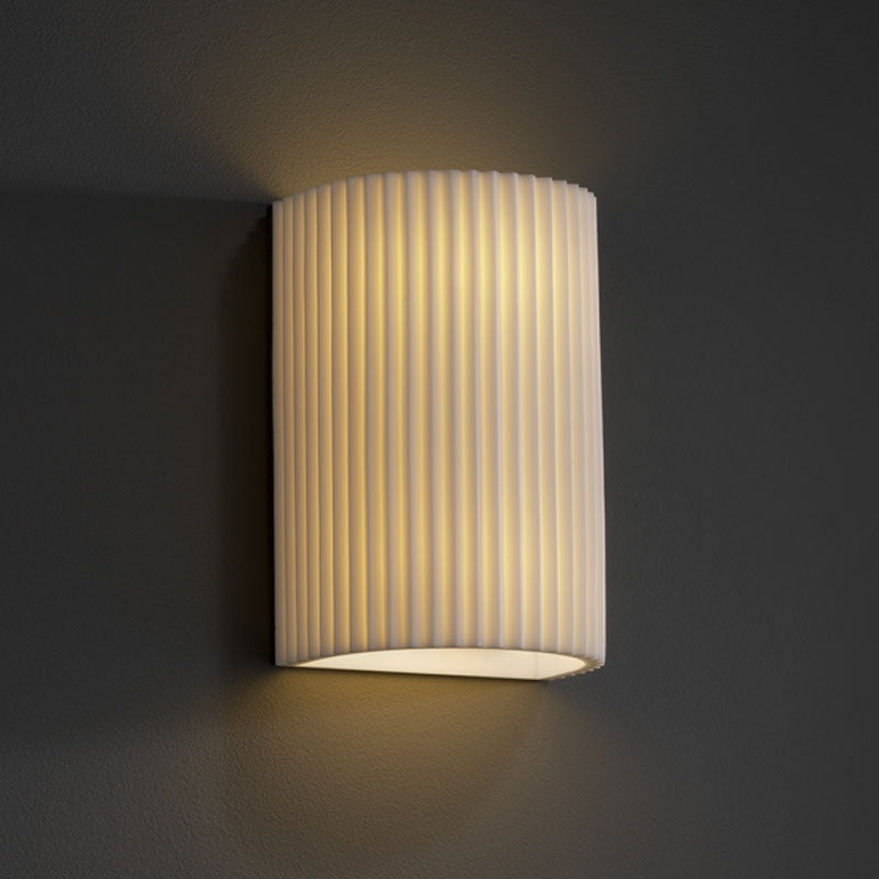 Lantern from the Porcelina Collection in Faux Porcelain Resin Finish by Justice Designs