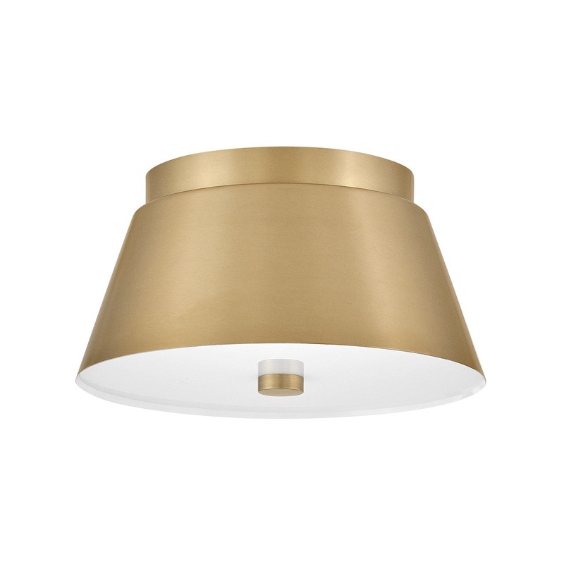 LED Flush Mount from the Tess Collection in Lacquered Brass Finish by Lark