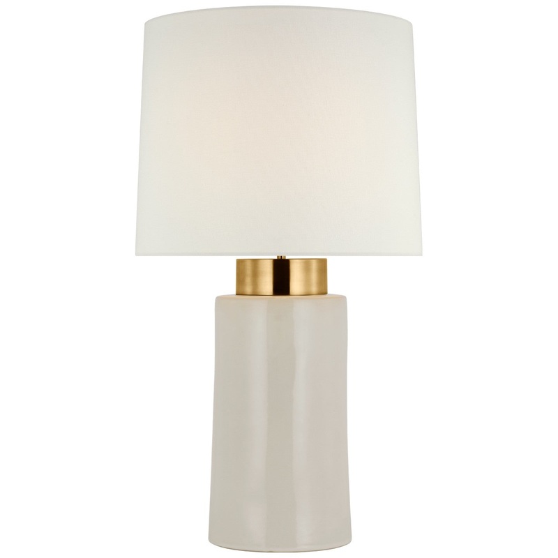 LED Table Lamp from the Xian Collection in Ivory And Soft Brass Finish by Visual Comfort Signature