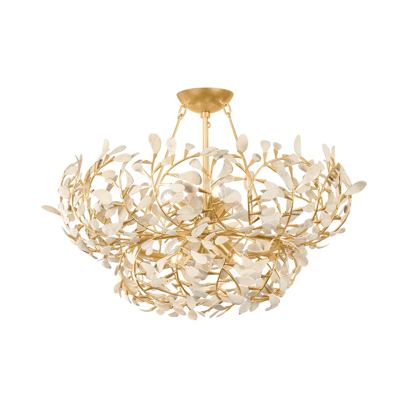 Maybrook 6-Light Chandelier Vintage Gold Leaf