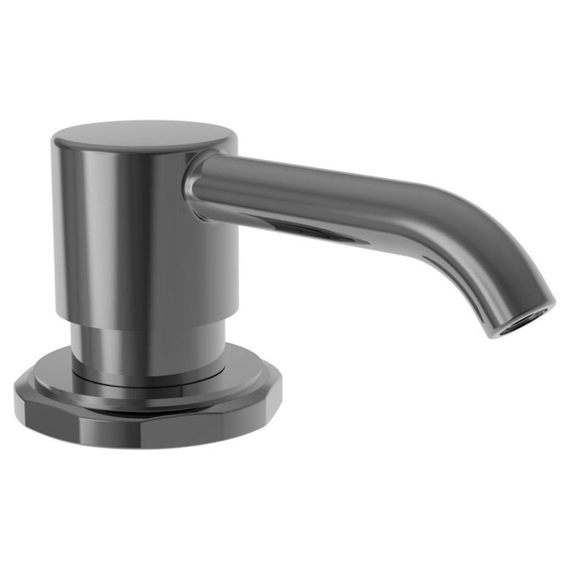 Soap Dispenser Heaney Midnight Chrome Deck Mount Brass Pump