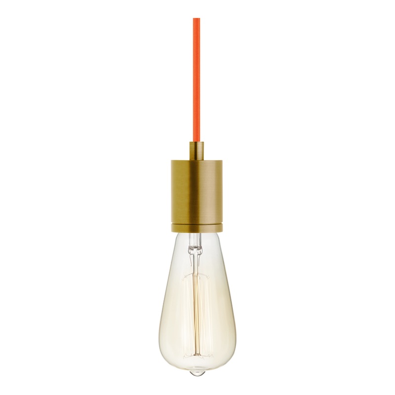 SoCo Pendant Hand Rubbed Antique Brass Orange 8′