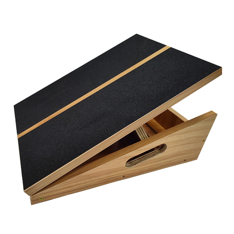 Wooden Slant Exercise Board With Adjustable Incline And Non-Slip Surface