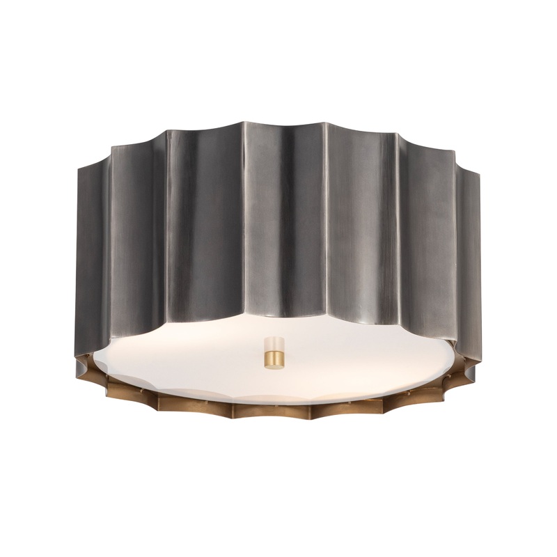 Allegra Flush Mount Gunmetal / Gold