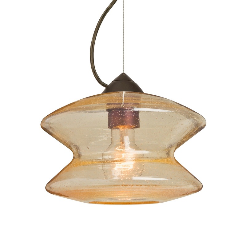 Besa 1KX-ZENGD-BR Besa Zen Cable Pendant One Light Pendant Bronze