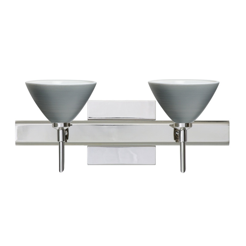 Besa 2SW-1743TN-CR-SQ Domi Two Light Wall Sconce Chrome (Discontinued)