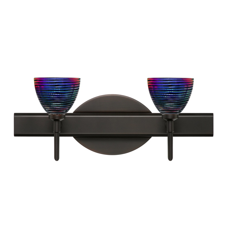 Besa 2SW-1858DW-BR Divi Two Light Wall Sconce Bronze