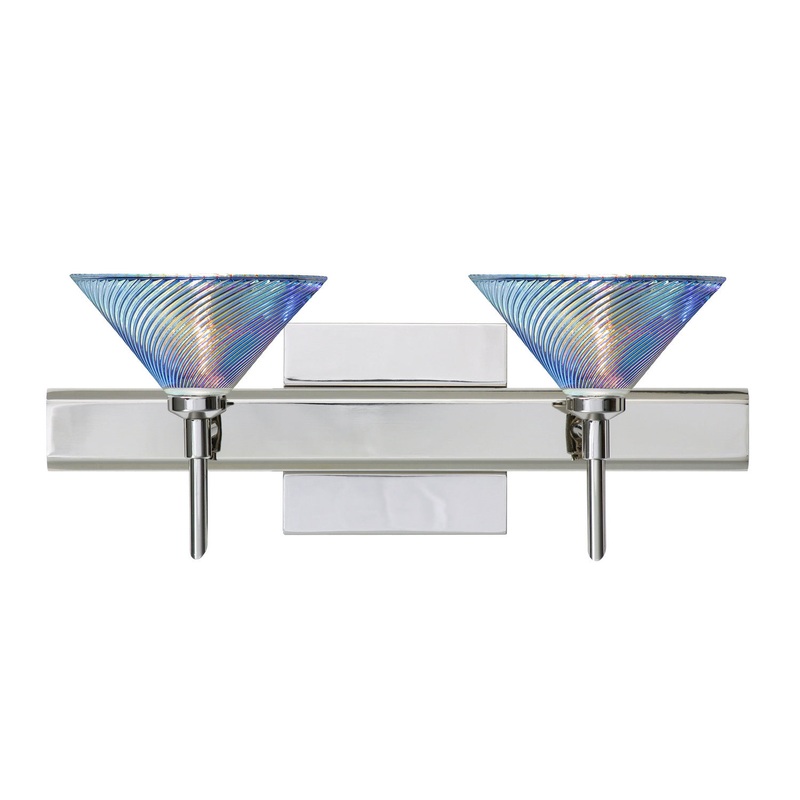 Besa 2SW-550493-CR-SQ Kona Two Light Wall Sconce Chrome (Discontinued)