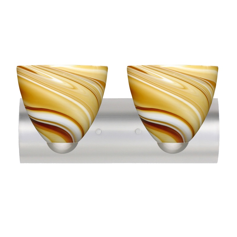 Besa 2WZ-7572HN-LED-SN Sasha Two Light Wall Sconce Satin Nickel