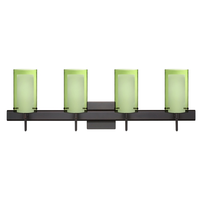 Besa 4SW-L44007-BR-SQ Pahu Four Light Wall Sconce Bronze (Discontinued)