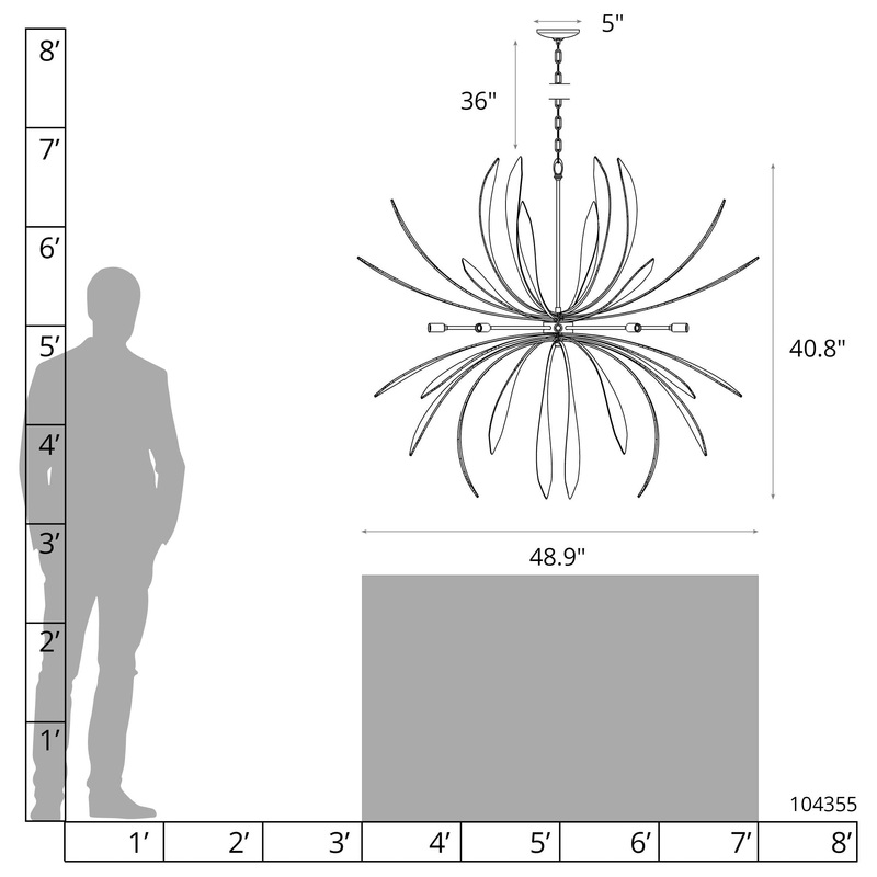 Dahlia Large Chandelier Ink
